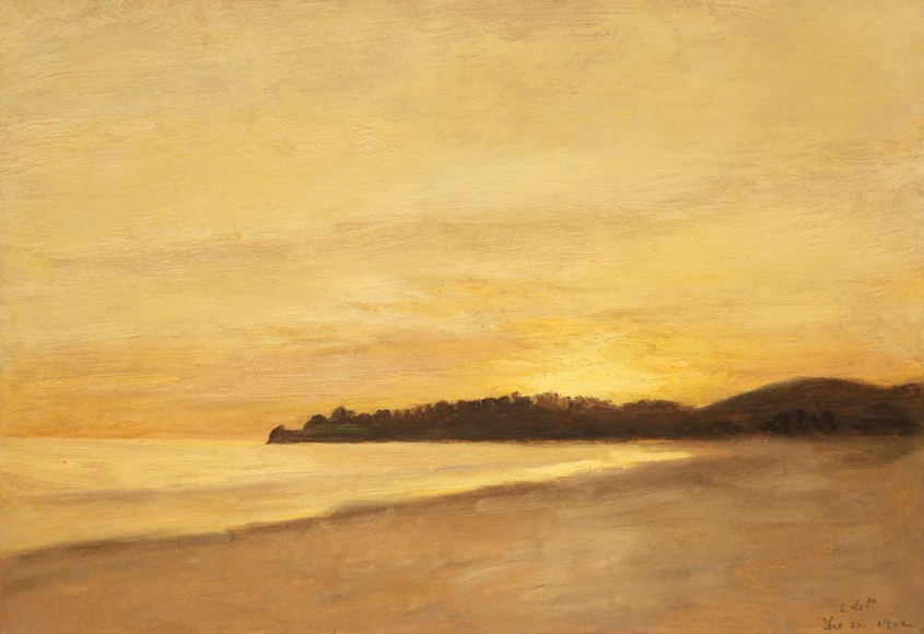 LOCKWOOD DE FOREST (1850-1932), Sunset over the Point - Refugio, North of Santa Barbara, December 22, 1902