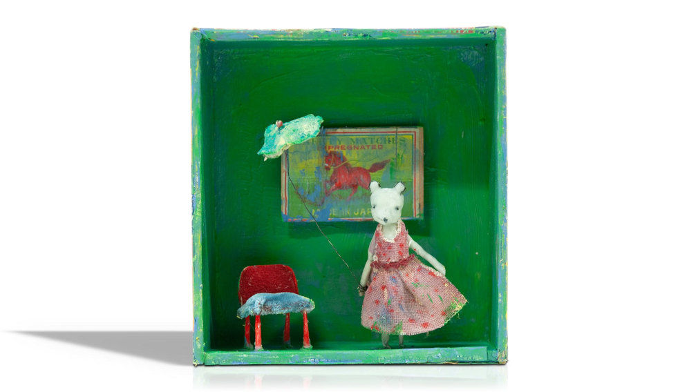 VIRGINIA McCRACKEN , Red Horse, Velvet Chair, 2020