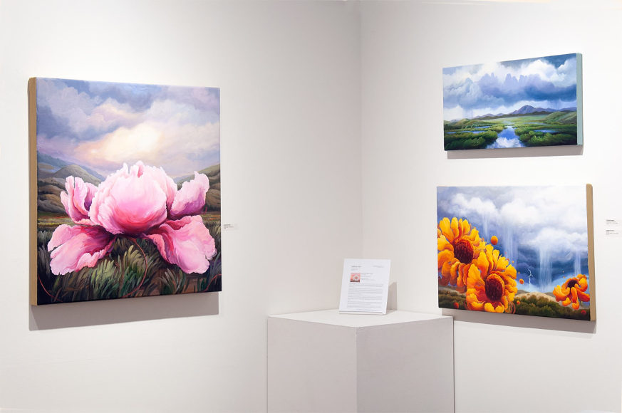 Installation photograph of PHOEBE BRUNNER: A Wild Delight with Perception Becomes Joy, Sometimes a River, and Bounce