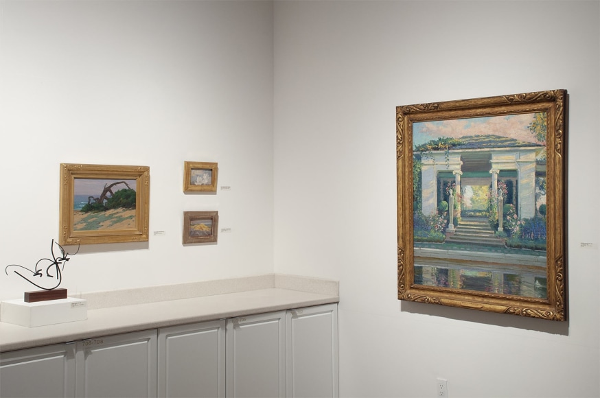 Installation photograph of The Summer Salon 2021, Arthur Hazard, Colin Campbell Cooper, Roi Clarkson Colman
