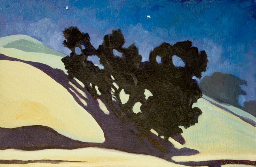 ROBIN GOWEN , Trees Climbing in Moonlight, 2010