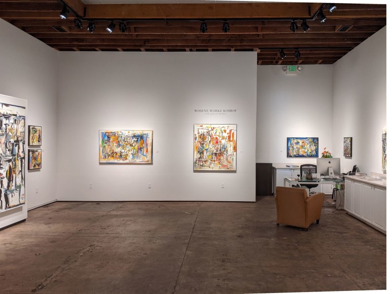 Installation photograph of WOSENE WORKE KOSROF: For Love of Words