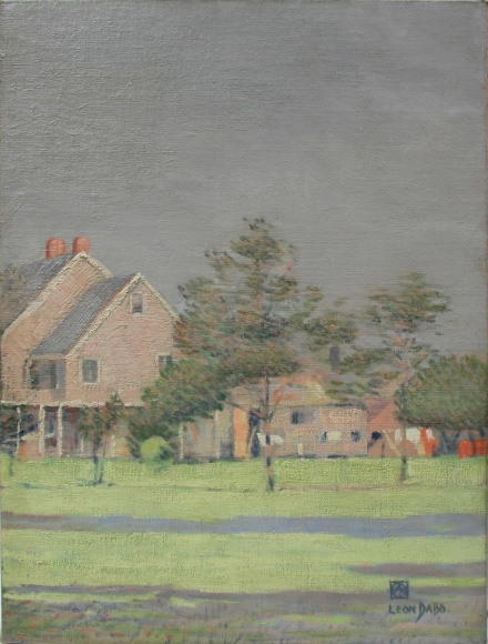 LEON DABO (1864-1960), Farm Near Hudson River, c 1890