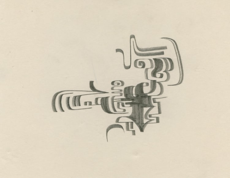 SIDNEY GORDIN (1918-1996), Drawing #64, c. 1942-43