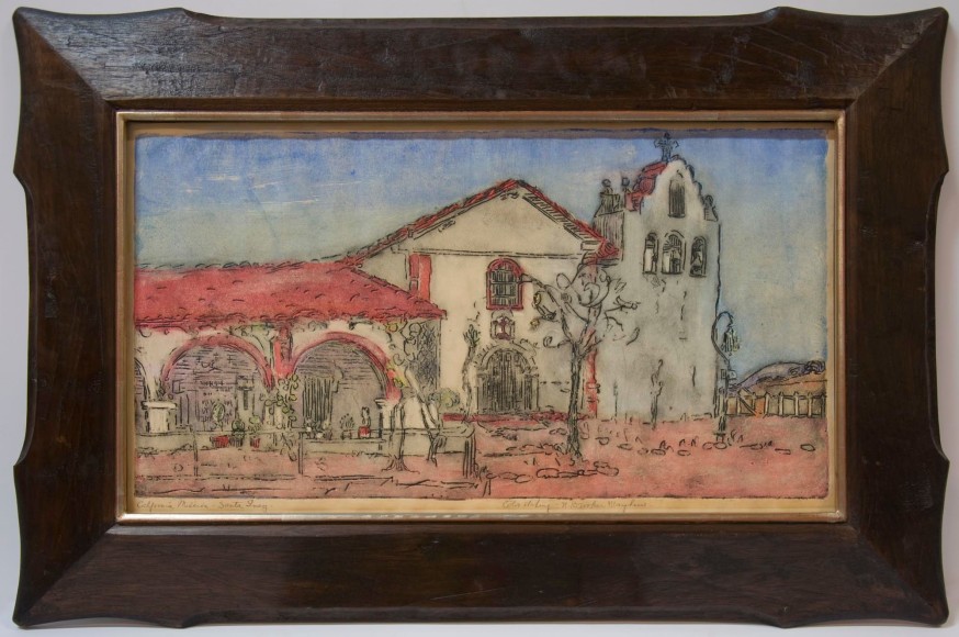 Nell Brooker Mayhew, Mission Santa Inez, 1917