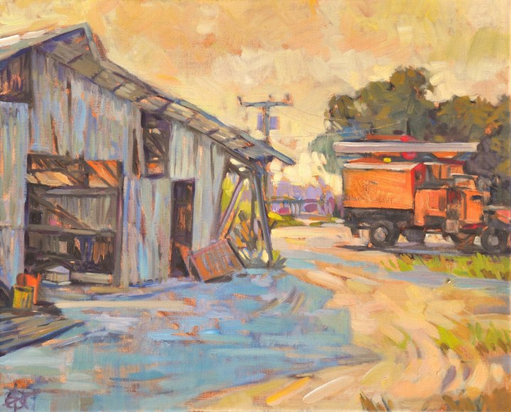 Meredith Brooks Abbott, Boom, Truck, and Barn, 2017