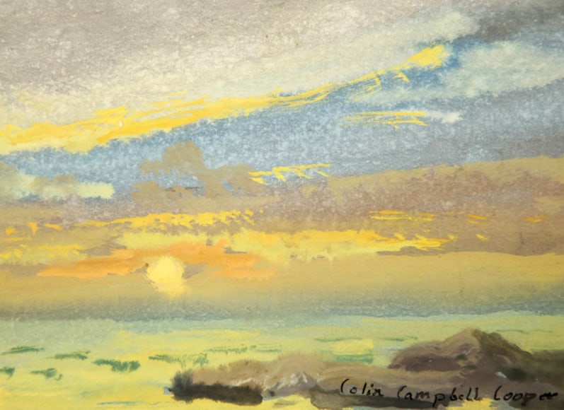 Colin Campbell Cooper, Sunset Over a Green Sea,
