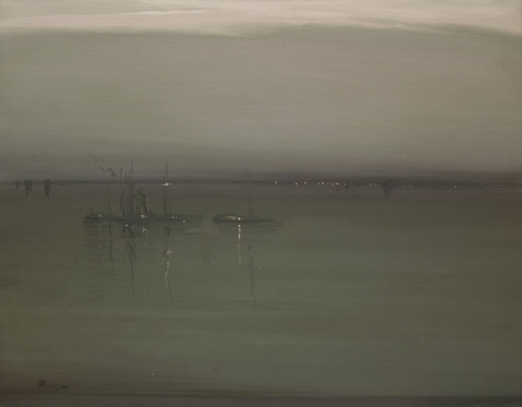 Leon Dabo, Evening Star Across the Hudson, c. 1905