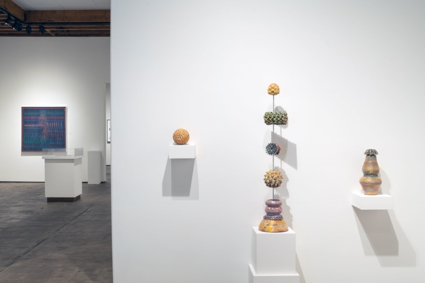 Installation shot of REGENERATE: The Works of J. Bradley Greer &amp; Lynda Weinman, 2023.