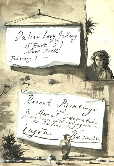 Eugene Berman, Announcement of Opening at Julian Levy Gallery #2