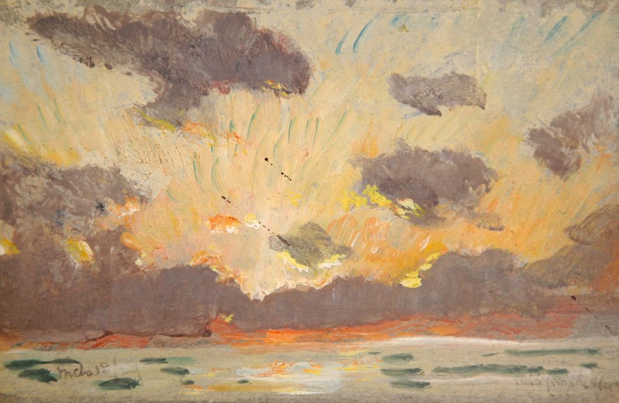 COLIN CAMPBELL COOPER, Sunset with Green Rays over Ocean, 1929