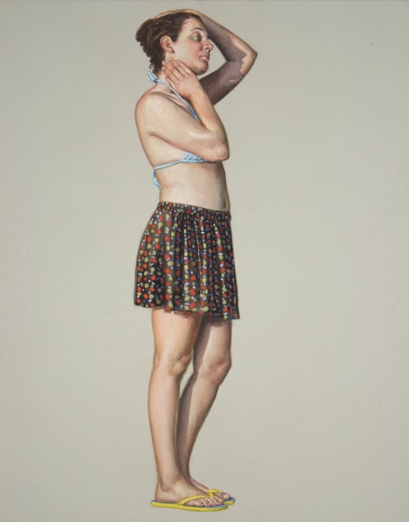 John Nava, R in Spotted Skirt (Study for The Big Platter), 2016