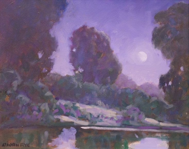 BJORN RYE (1942-1998), Moonlight, Santa Ynez River, 9/17/96