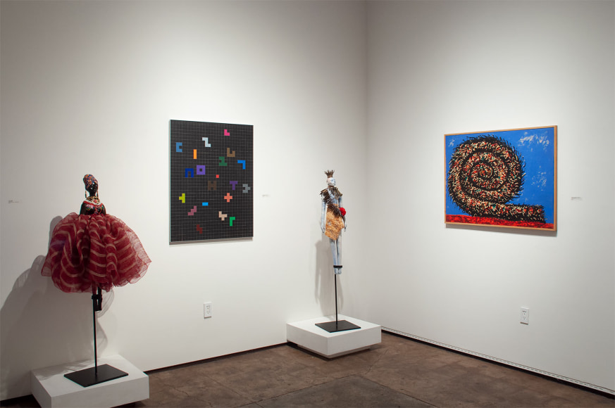 Installation photograph of The Summer Salon, 2020, Paulo Lima, Sidney Gordin, Michael Dvortcsak