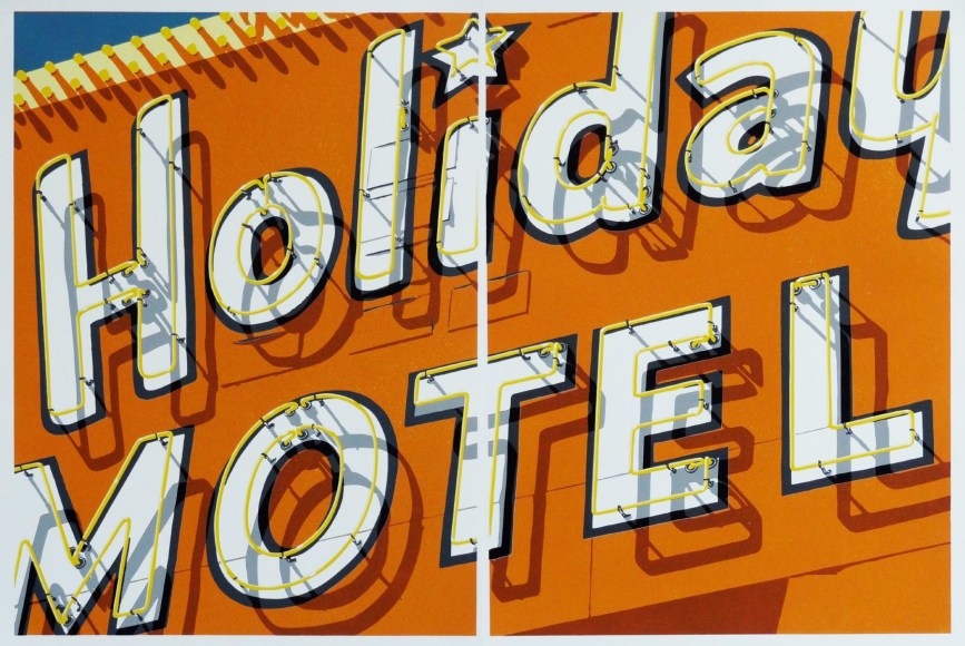 DAVE LEFNER , Holiday Motel (Diptych), 2013