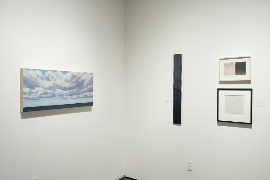 Installation photograph of The Summer Salon II, 2022 with NICOLE STRASBURG, ALEX RASMUSSEN, CIEL BERGMAN, and ERIC BELTZ