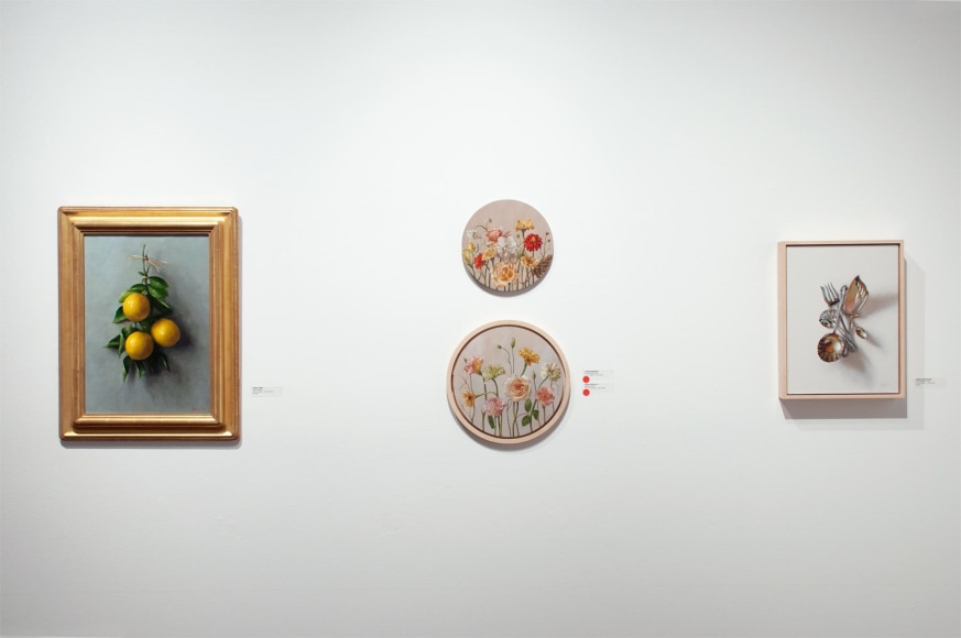 Installation photograph of REAL WOMEN: Realist Art by American Women, Sarah Lamb, Jordan Marshall, Leslie Lewis Sigler