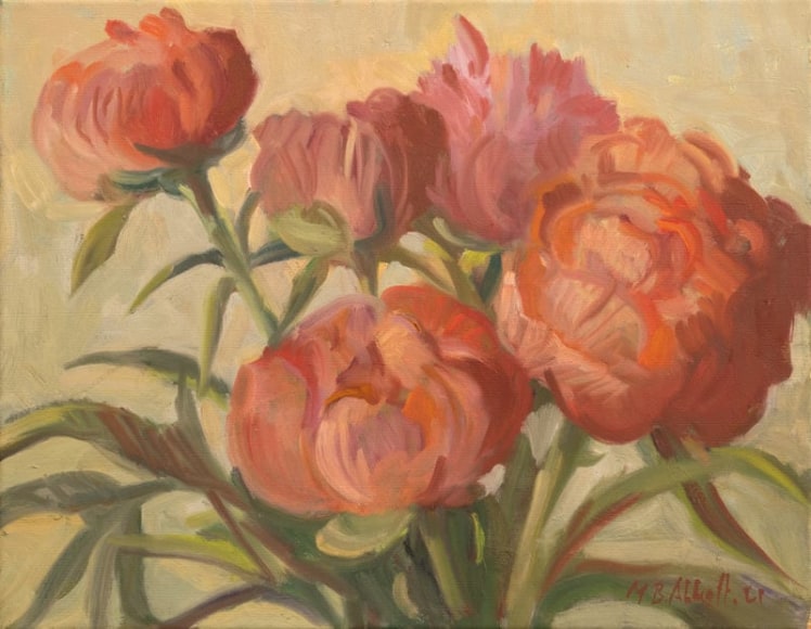 MEREDITH BROOKS ABBOTT , Dark Pink Peonies, 2021