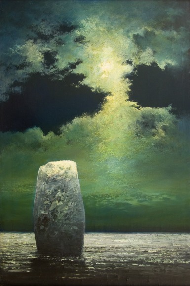 MICHAEL DVORTCSAK (1938-2019), Standing Stone in Moonlight, 2002