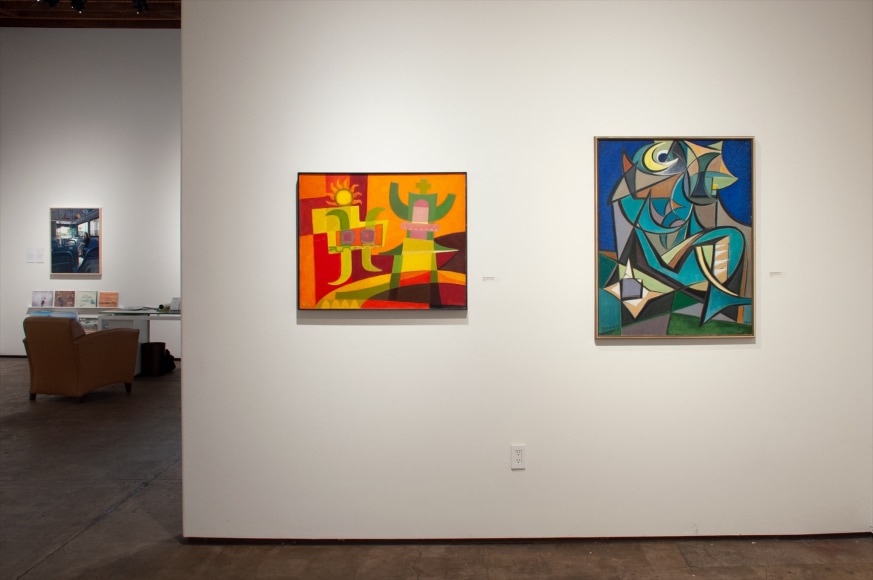 Installation photograph of DREWES | FISCHINGER | GORDIN: The Invention of American Abstract Art