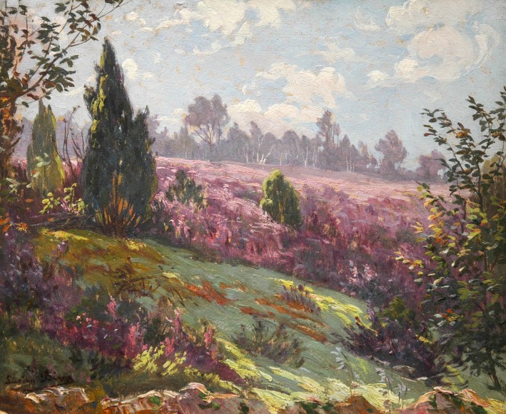 Lucien Biva (1879-1976), Green and Lavender Landscape,