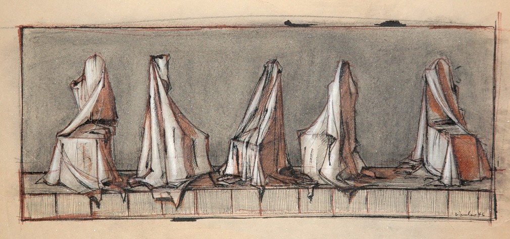 HOWARD WARSHAW (1920-1977), Untitled (Drapery Studies), 1946