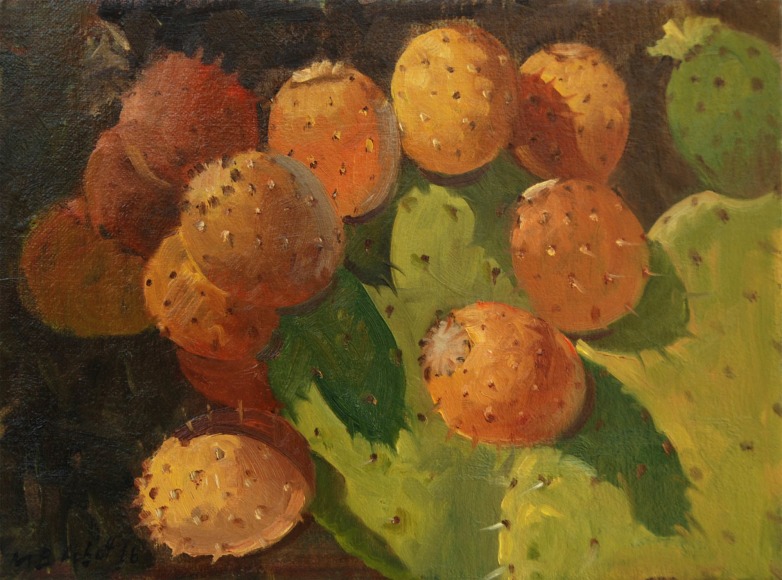 Meredith Brooks Abbott, Cactus Apples Study, 2016