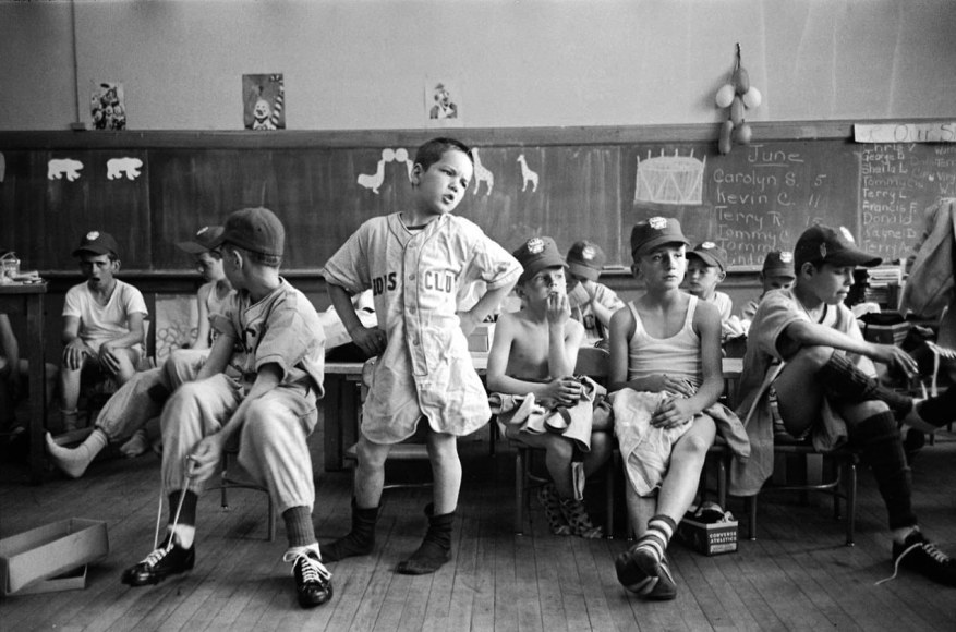 YALE JOEL (1919--2006), Little League Spokesman Voices Players' Demand For Pants, Manchester, NH, 1954