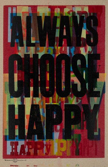 AMOS KENNEDY , Letterpress Print on Brown Board, 2025