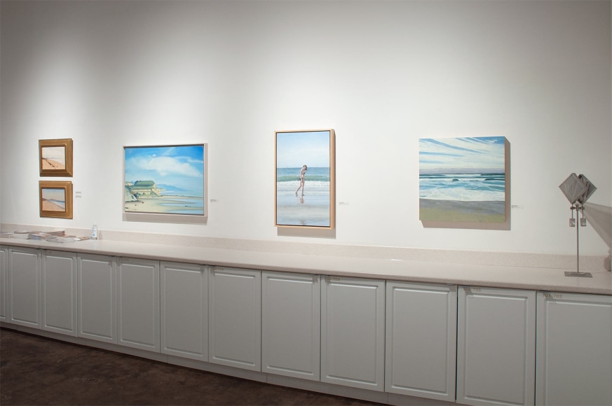 Installation photograph of The Winter Salon, 2020 Lockwood de Forest, Hank Pitcher, John Nava, Nicole Strasburg and Ken Bortolazzo