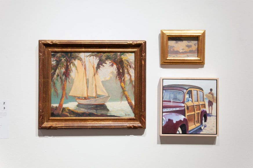 MIXOLOGY installation photograph with Frederick Pawla, Colin Campbell Cooper, and Jon Francis