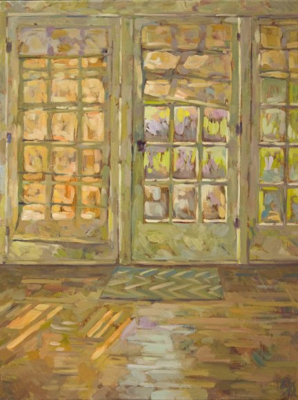 Whitney Brooks Abbott, Fire Light, Wednesday Morning (interior), 2017