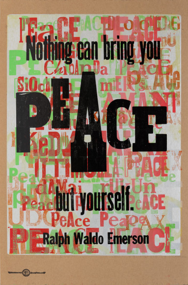 AMOS KENNEDY , Letterpress Print on Brown Board, 2025