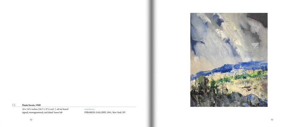 A spread from LEON DABO: En France Encore with Haute Savoie, 1940