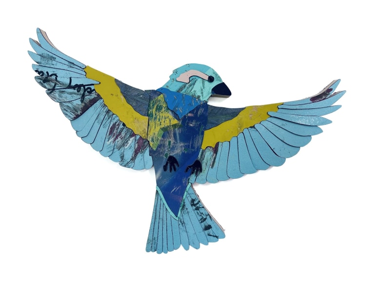 INGA GUZYTE, Young Sparrow -Turquoise - Blue - R, 2021