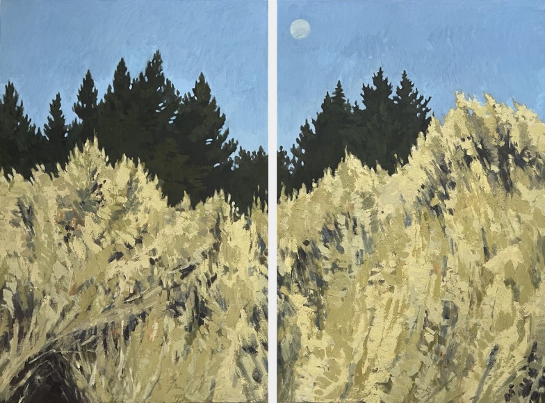 NICOLE STRASBURG , Moonlight and Sagebrush (Diptych)