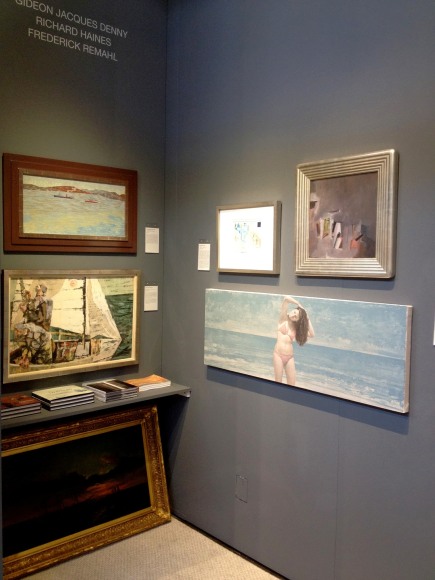 San Francisco Fall Antique Show 2012 installation, Frederick Remahl, Richard Haines, Jules Tavernier, William Dole, Sidney Gordin, John Nava