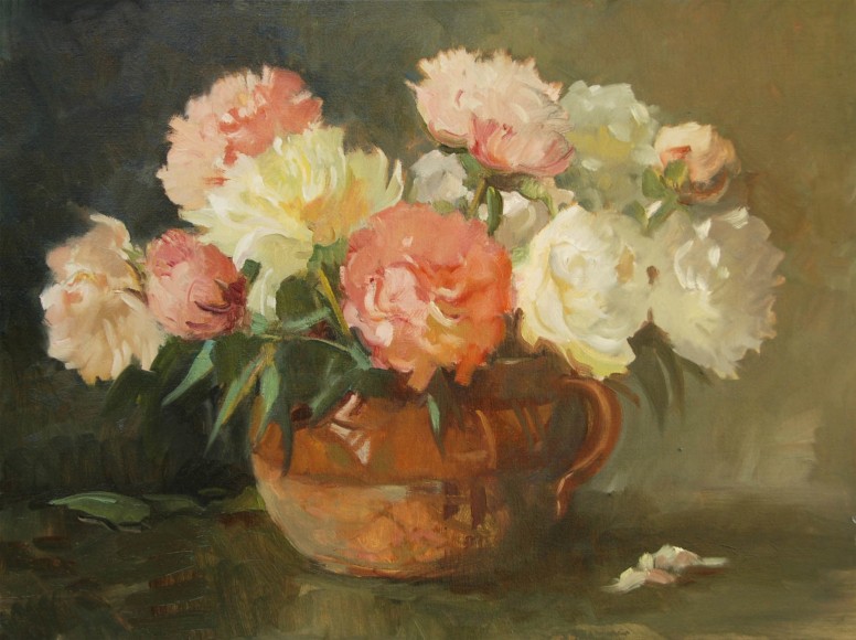 Meredith Brooks Abbott, Pink Peonies, 2016