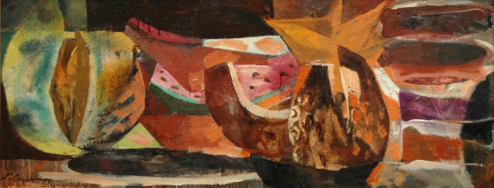 RICO LEBRUN (1900-1964), Still Life with Watermelon, 1955