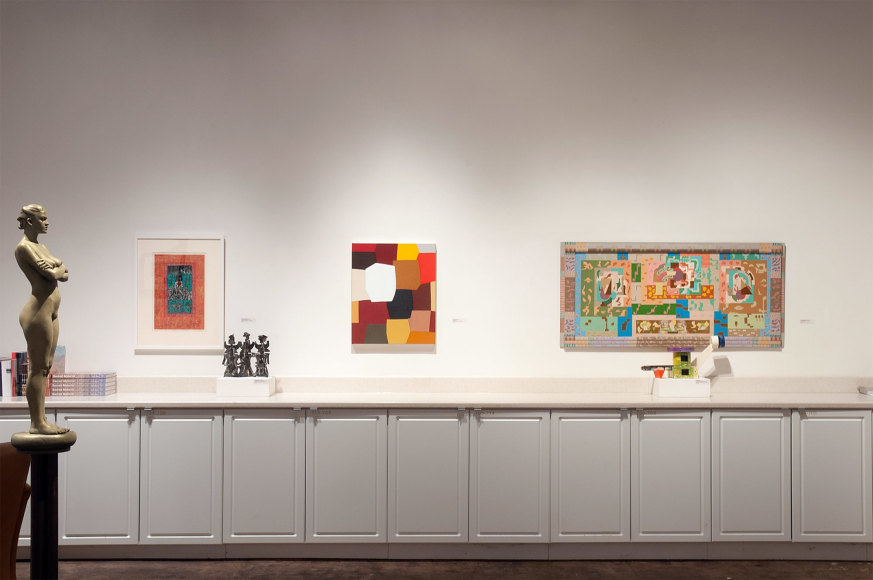 L.A. in S.B. II installation photograph, Robert Graham, Ynez Johnston, Edgar Ewing, Charles Arnoldi, Peter Krasnow, Peter Shire