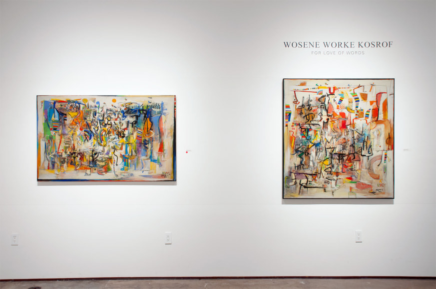 Installation photograph of WOSENE KOSROF: For Love of Words