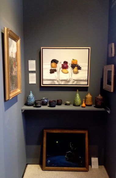 San Francisco Fall Antique Show 2012 installation, Colin Campbell Cooper, Martha Mayer Erlebacher, Matthew Barnes, James Haggerty, Gertrude Abercrombie