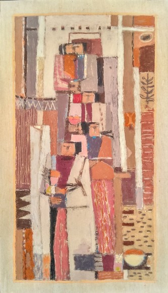 RICHARD HAINES (1906-1984), "Women of Village," c. mid 1950s
