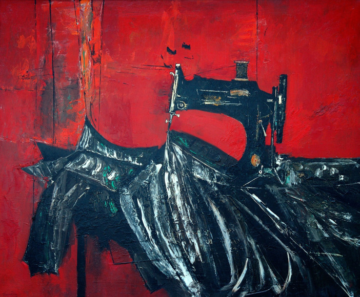 EDGAR EWING (1913-2006), Joseph's Coat with Black Sewing Machine, 1957.