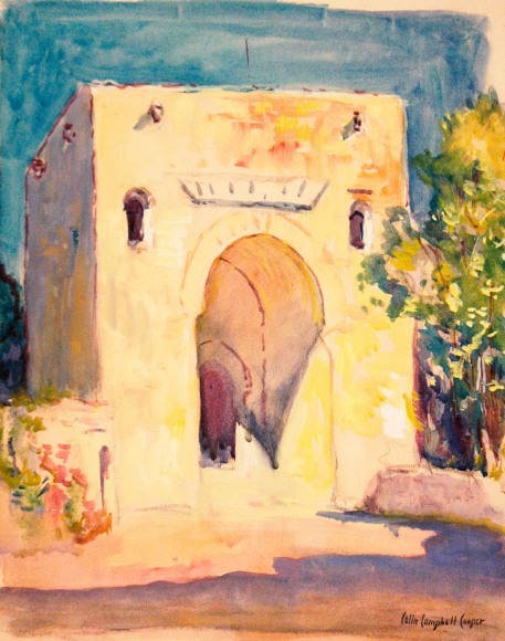 COLIN CAMPBELL COOPER (1856-1937), Study of The Gate of Justice, c. 1925