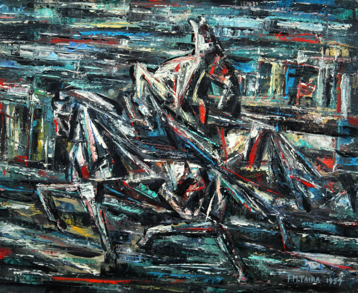 Frank Taira, Two Horses, 1957
