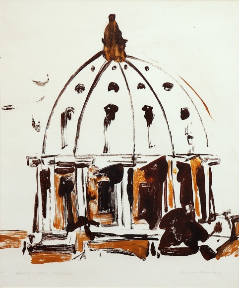 EDGAR EWING (1913-2006), Basilica San Pietro, 1964
