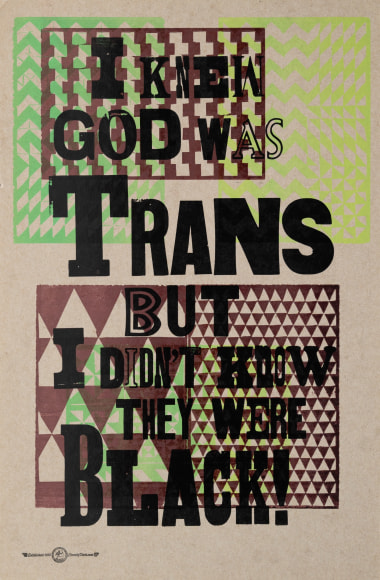 Amos Kennedy, Letterpress Print on Brown Board, 2025