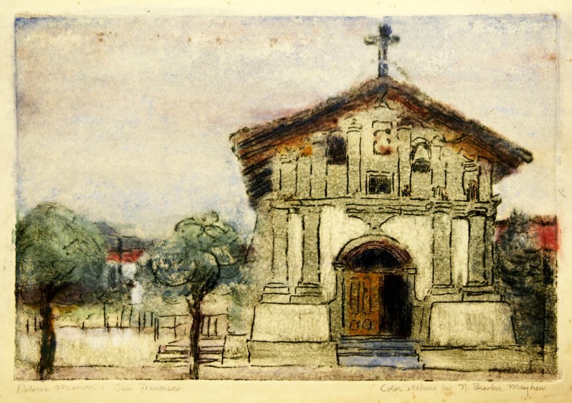 Nell Brooker Mayhew, Dolores Mission, San Francisco, Circa 1915