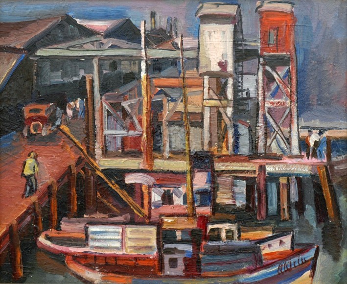 Anders Aldrin, Harbor Scene, 1924